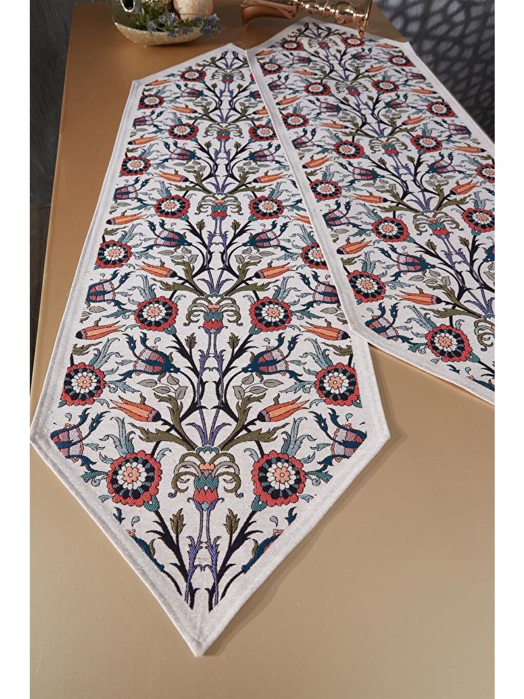 Karışık Gülsüm 2li Lüks Runner 45x140 Cm-4
