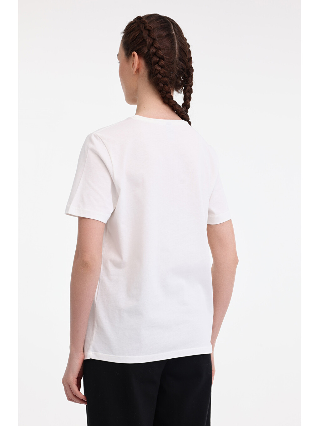 Bej WL HANNAH 11KT72 5FX Ekru Kadın Kısa Kol T-Shirt-1