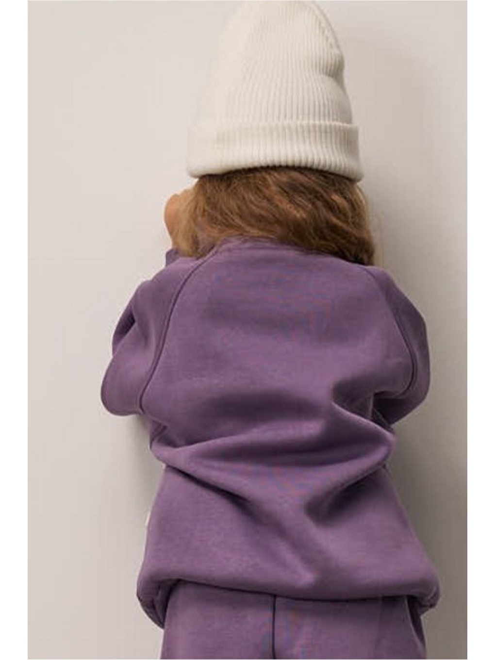 Mor Dik Yaka Çıt Çıtlı Çocuk Sweatshirt-1