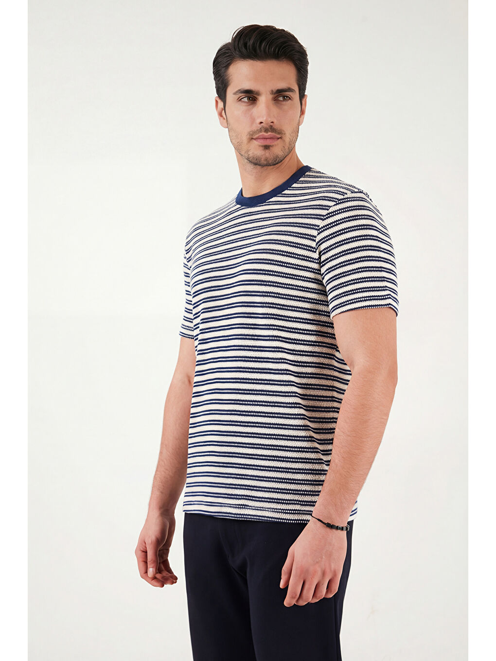 İndigo Pamuklu Regular Fit Bisiklet Yaka T Shirt 5904027-2