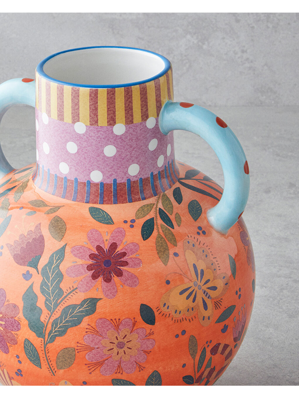 Beyaz Dita Vazo 18x18x22 cm Multicolor-1