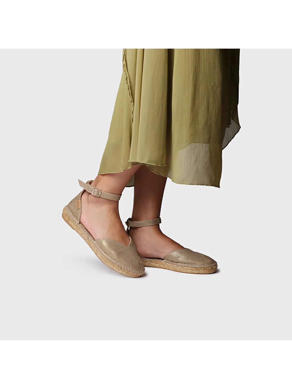 Gri Kadın Sandalet FLORA Platinium-3