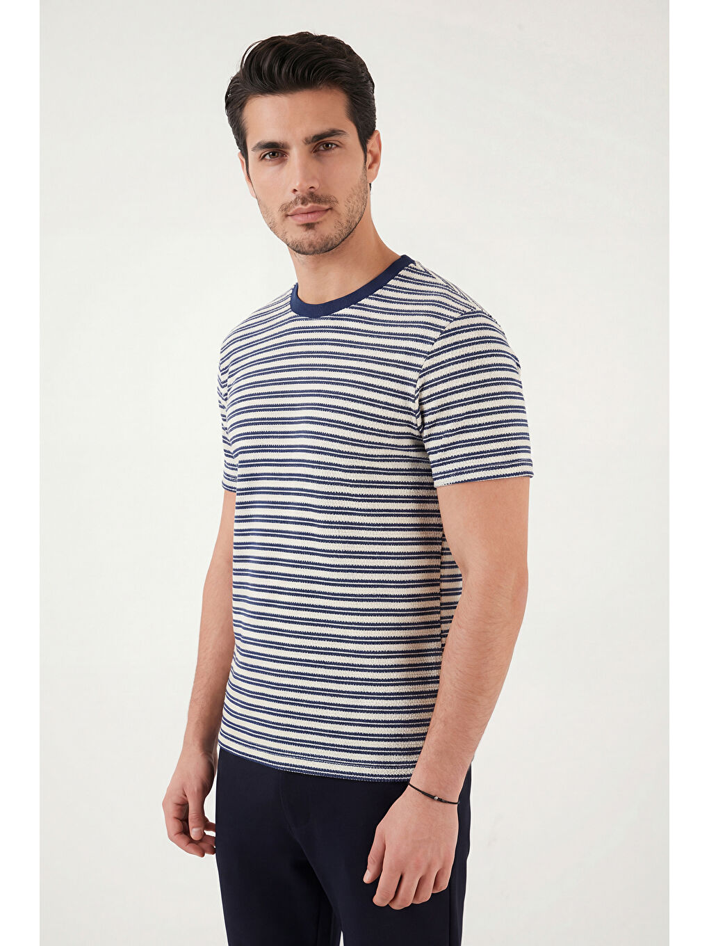 İndigo Pamuklu Regular Fit Bisiklet Yaka T Shirt 5904027-3