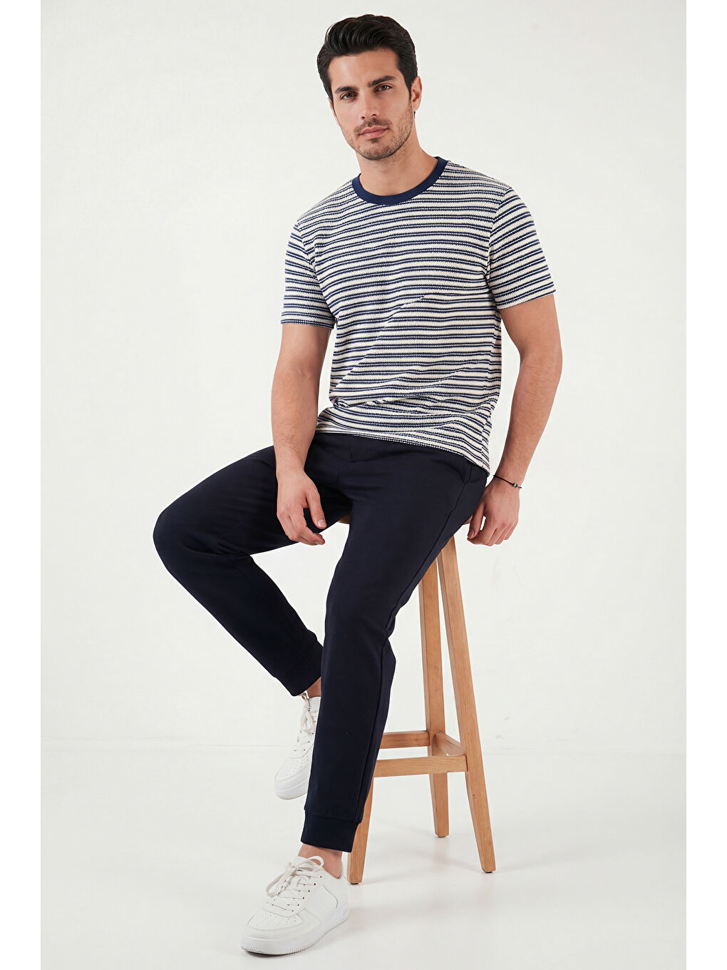 İndigo Pamuklu Regular Fit Bisiklet Yaka T Shirt 5904027-4