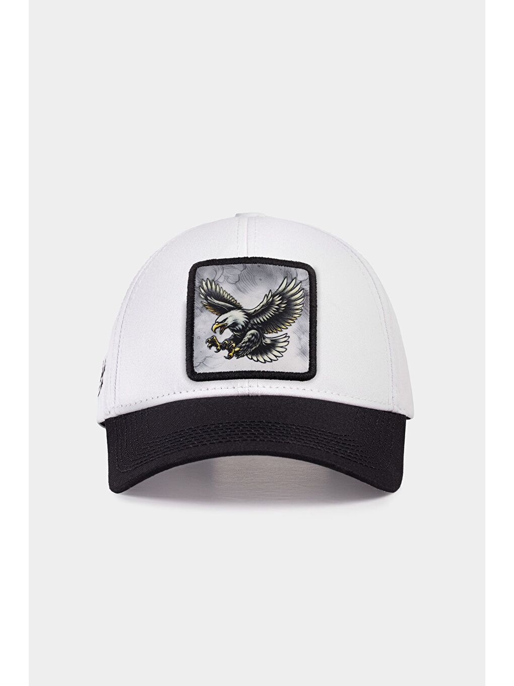 Six Kartal Logolu Siyah-Beyaz Beyzbol Şapka