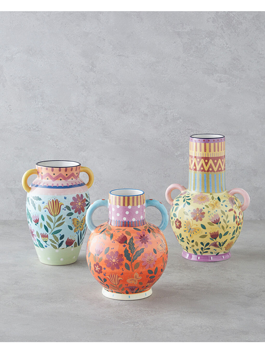 Beyaz Dita Vazo 18x18x22 cm Multicolor-2