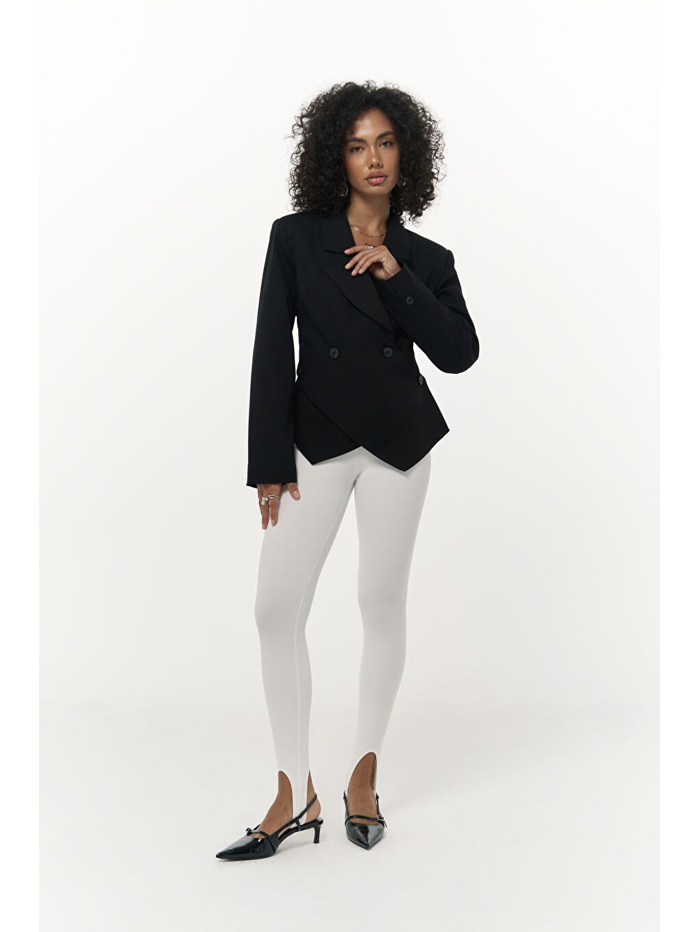 Norbury Üçgen Detay Siyah Blazer-3