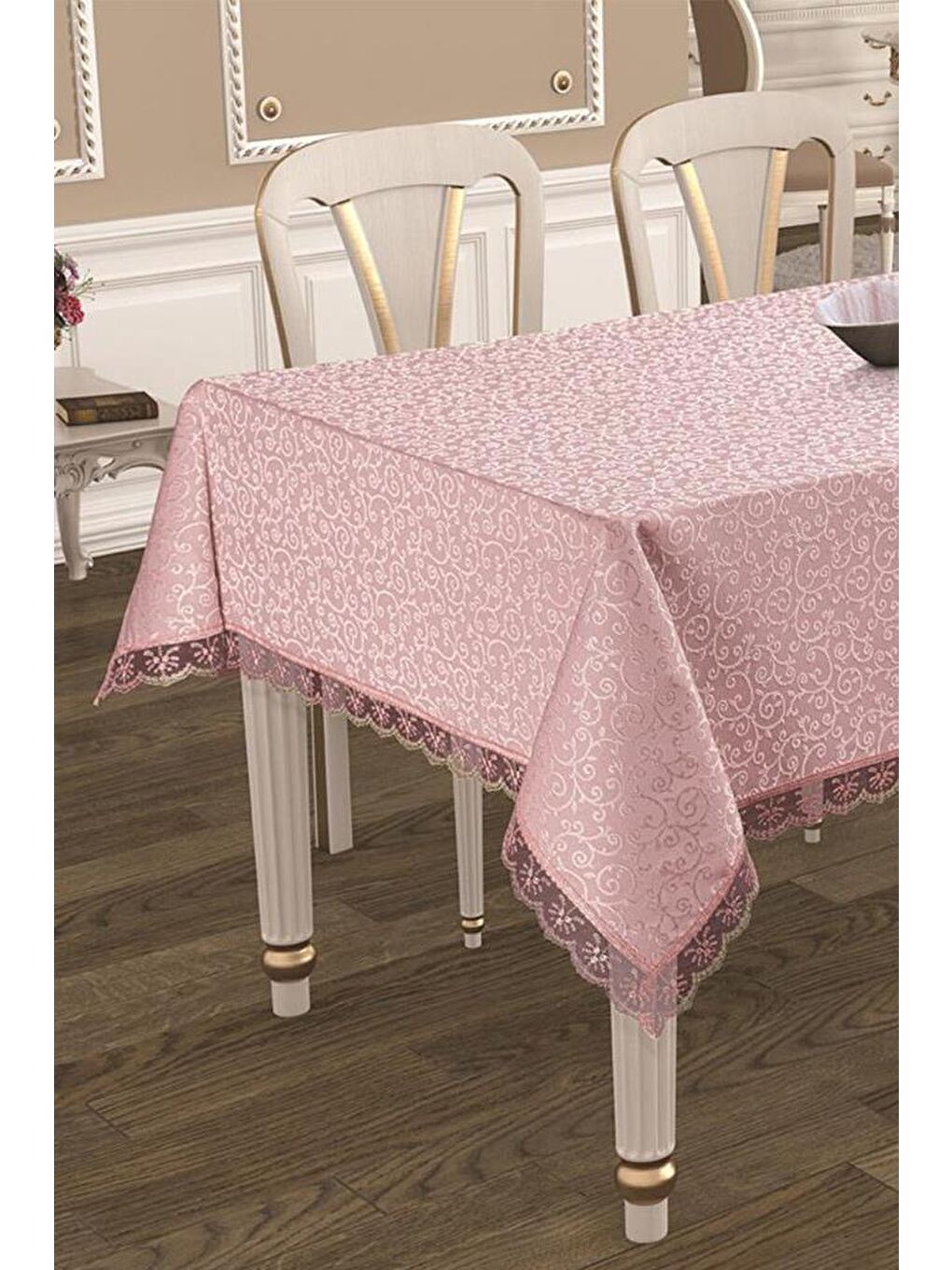 Pembe Kdk Dertsiz Masa Örtüsü Pudra-1