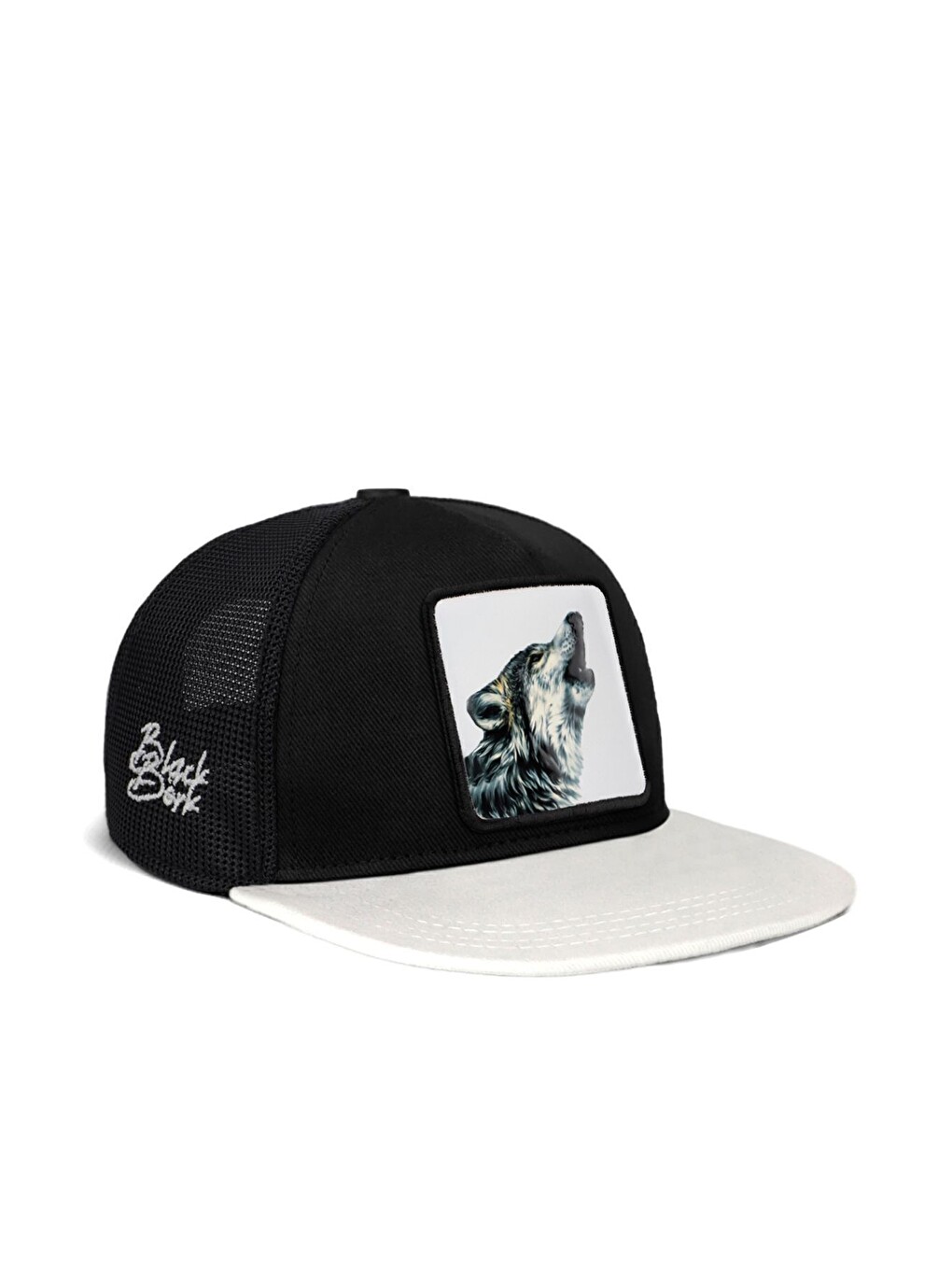 Hip Hop Kids Logolu Beyaz-Siyah Çocuk Trucker Şapka