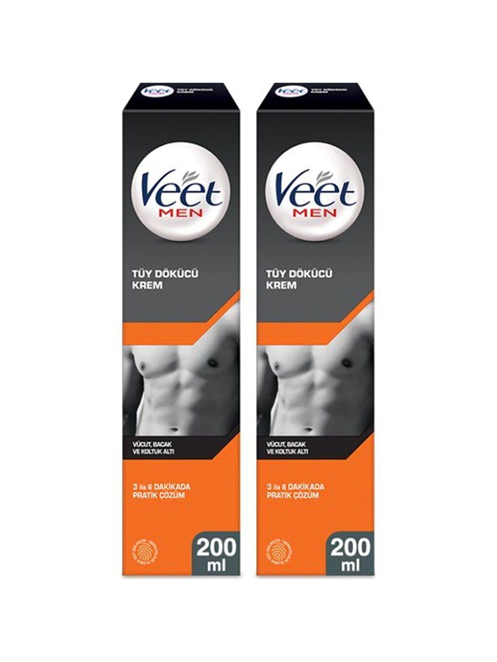 Veet Men Renksiz Erkeklere Özel Tüy Dökücü Krem 200 ml x2 Adet