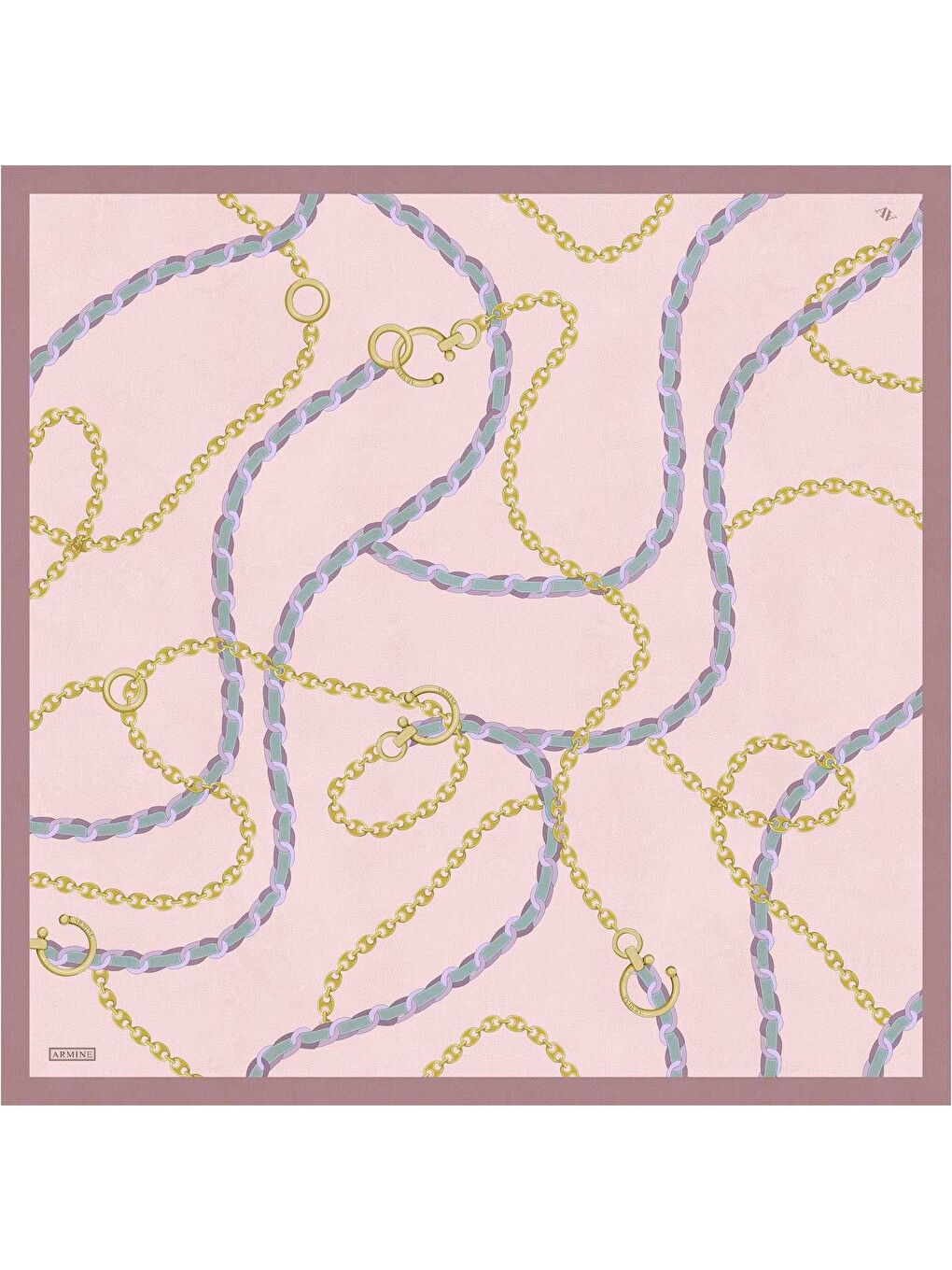 Pembe Leopar Desenli İpek Sura Eşarp 9346 55-3