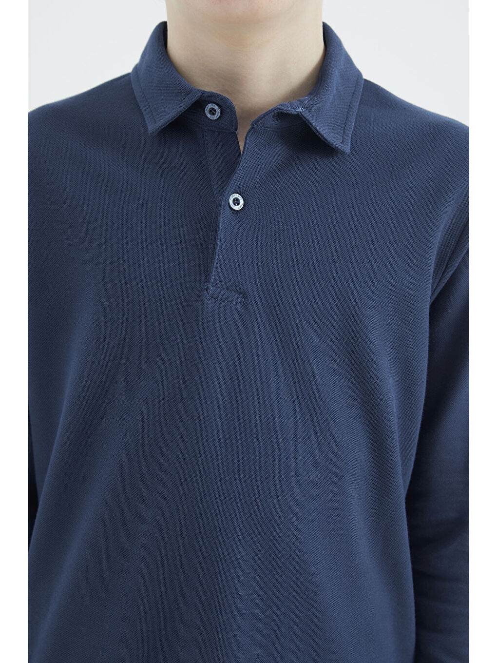 İndigo Polo Yaka Basic Uzun Kollu Erkek Çocuk T-Shirt - 11170-2