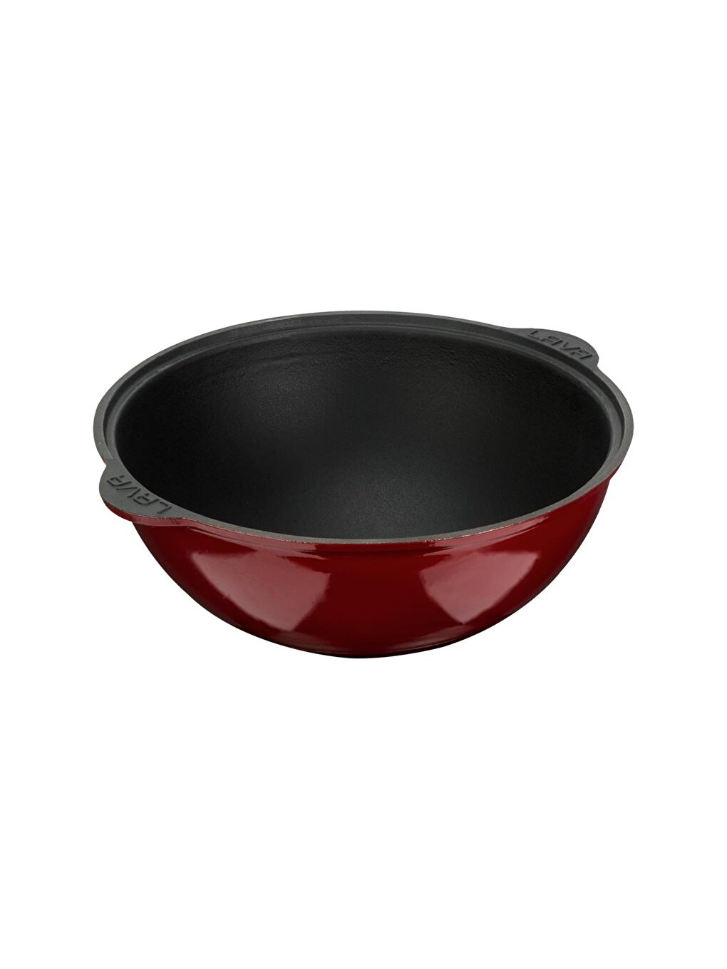 Bordo Yuvarlak Kazan / Tencere. Döküm Demir Yekpare Kulplu Çap(Ø)28cm.-1