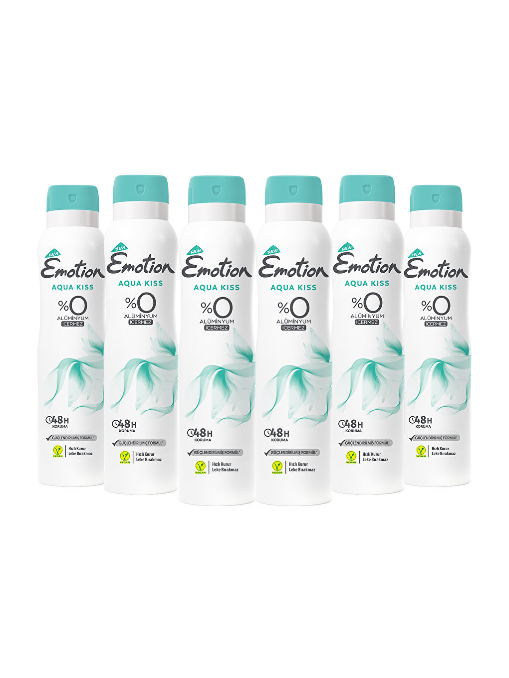 Emotion Beyaz Aqua Kiss Kadın Deodorant 6x150ml