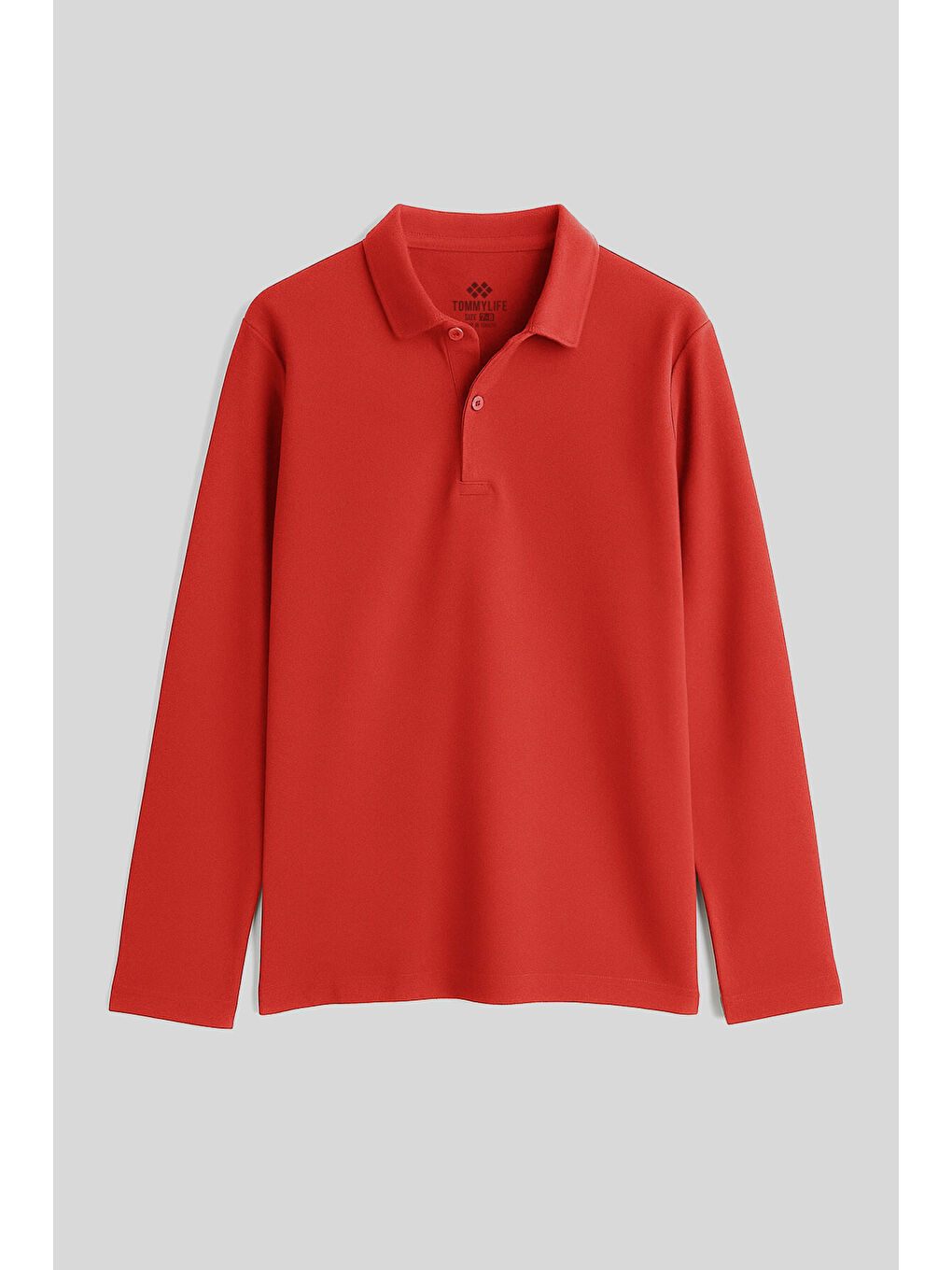 Mercan Coral Polo Yaka Basic Uzun Kollu Erkek Çocuk T-Shirt - 11170