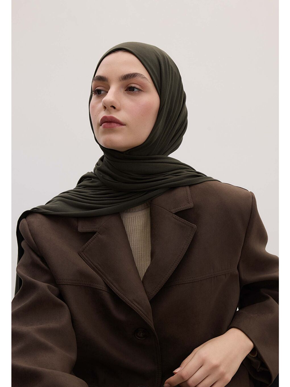 Bambu Penye Şal Antrasit-1