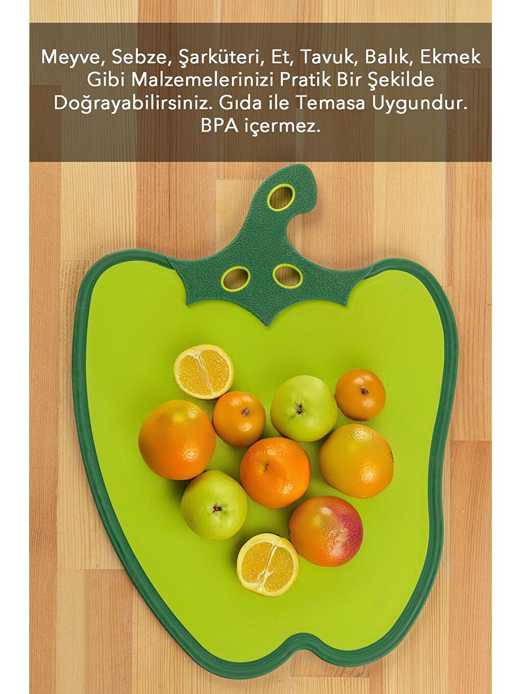 Yeşil Biber Kaydırmaz Esnek Kesim Panosu Meyve Sebze Et Doğrama Kesme Tahtası Kesme Tablası-2