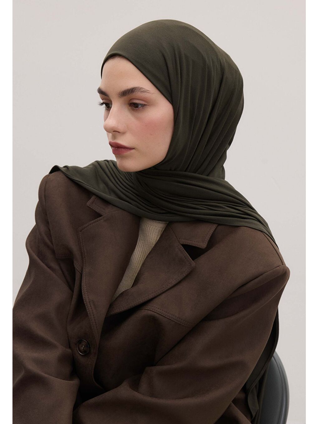 Bambu Penye Şal Antrasit-3