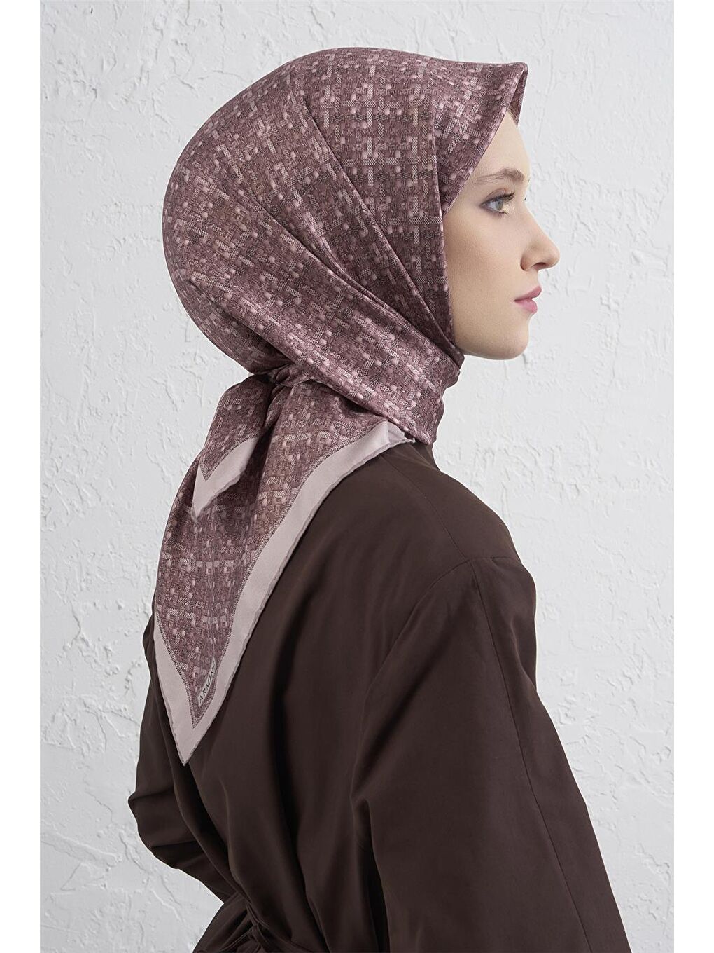 Pembe Saf İpek Sura Eşarp 9405D 32-2