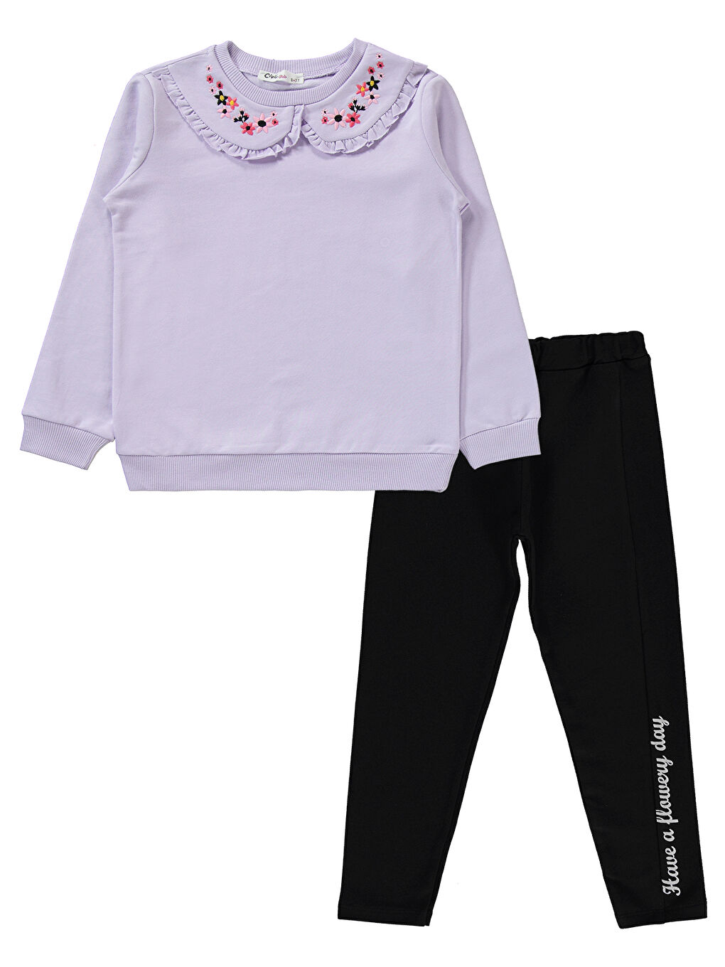 Mor Kız Çocuk Takım 6-9 Yaş Nazik Lavanta
