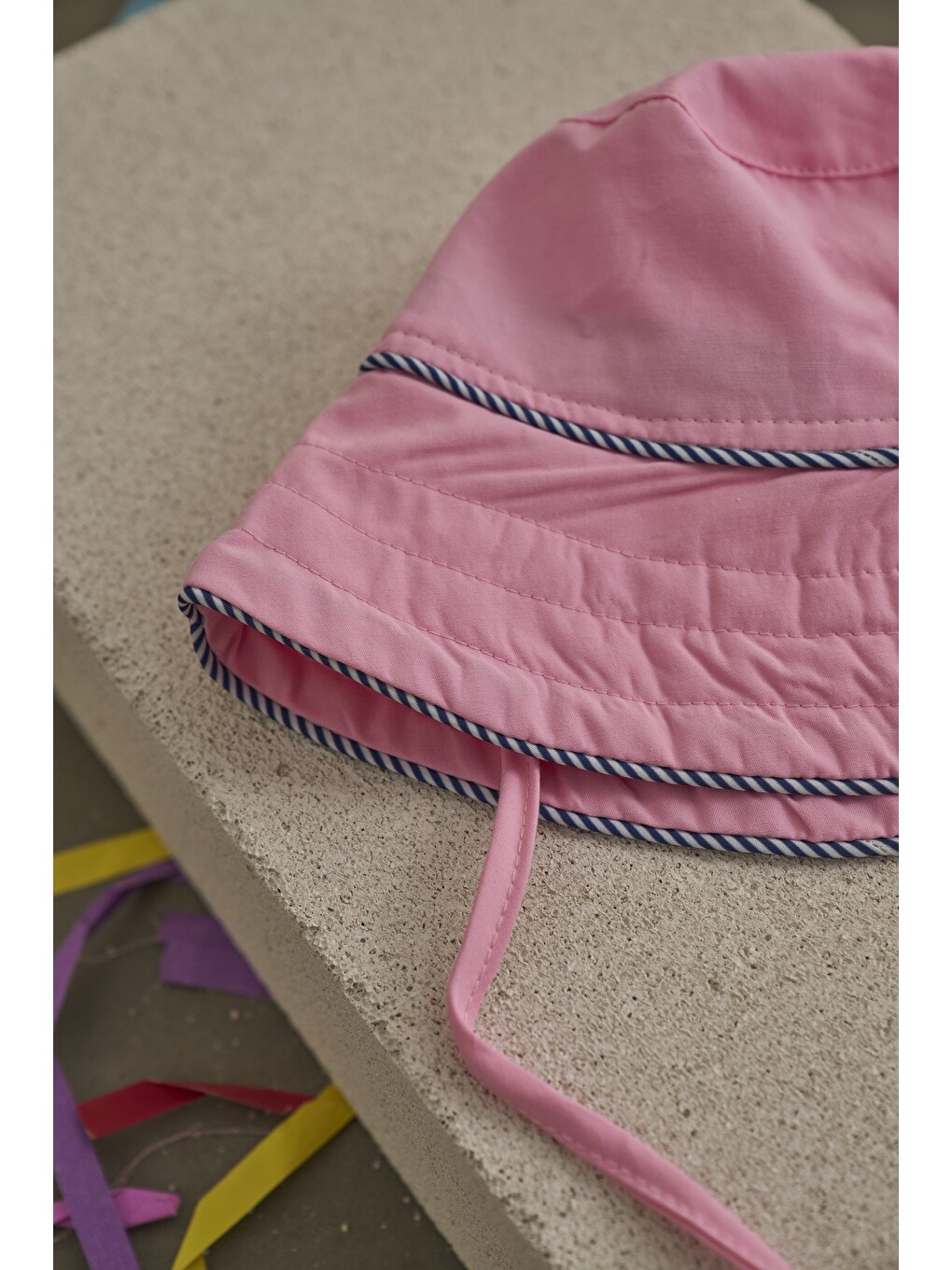 Pembe Candy Summer Biyeli Poplin Şapka-2