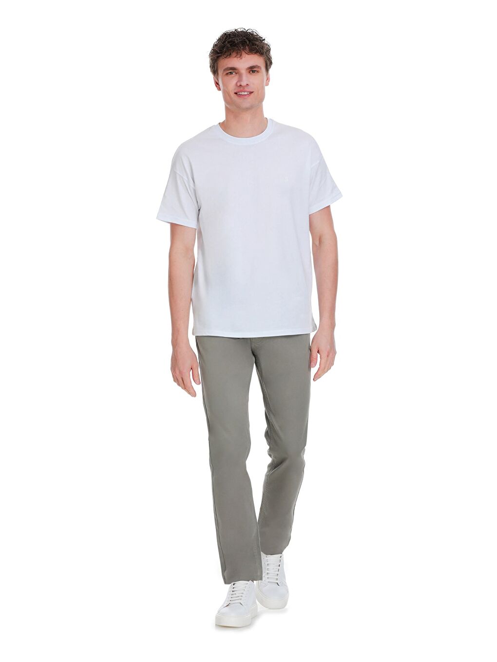 Haki Dinamik Fit 5 Cep Basic Kanvas Pantolon-1