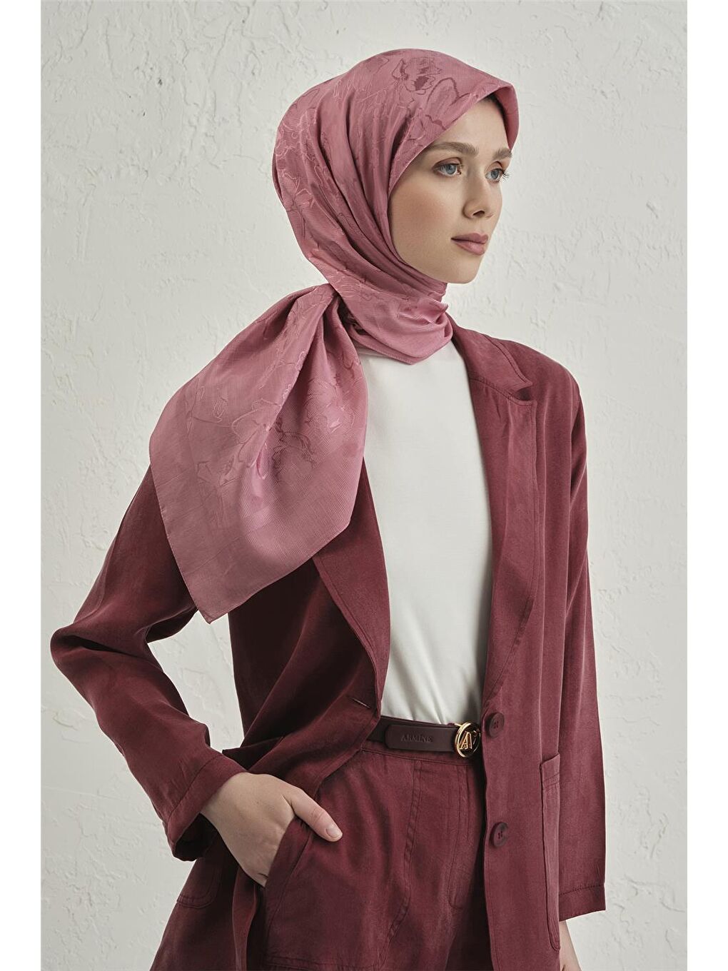 Pembe Floş Pamuk Eşarp 2 37