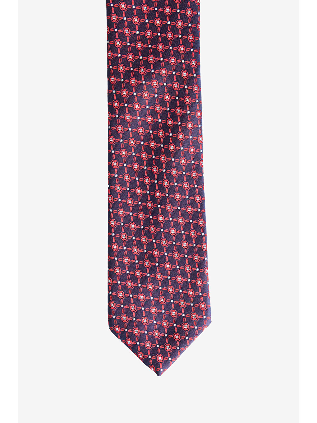 Erkek Kırmızı-Lacivert Kravat-Mendil Set-2