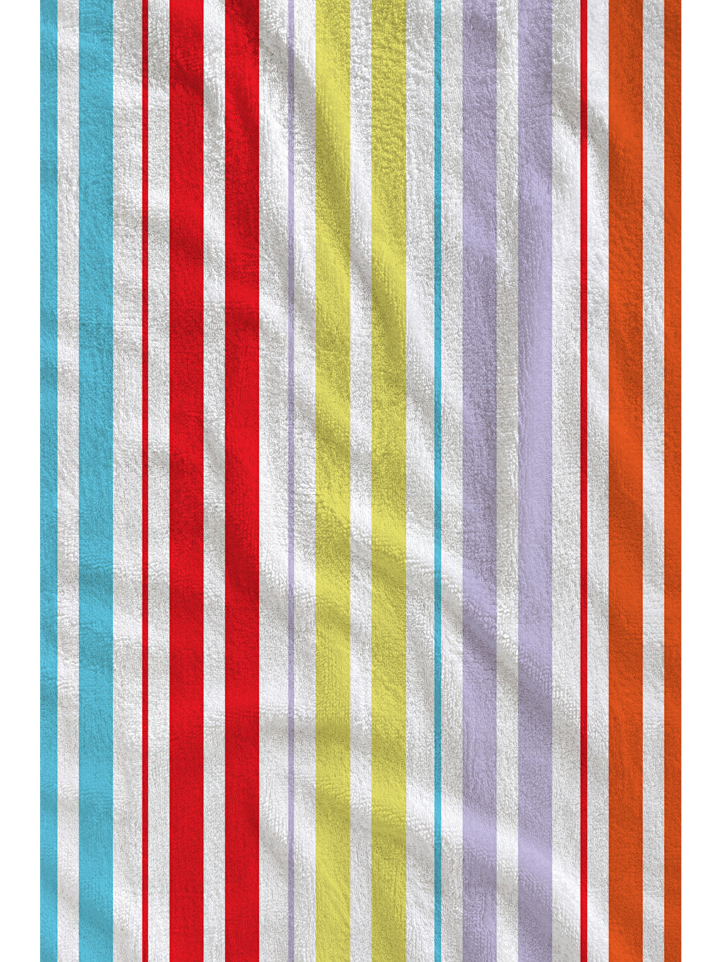 Pembe Canlı Renkli İnce Dikey Çizgili Desenli 70x150 Cm Dijital Baskılı Plaj Ve Banyo Havlusu-1