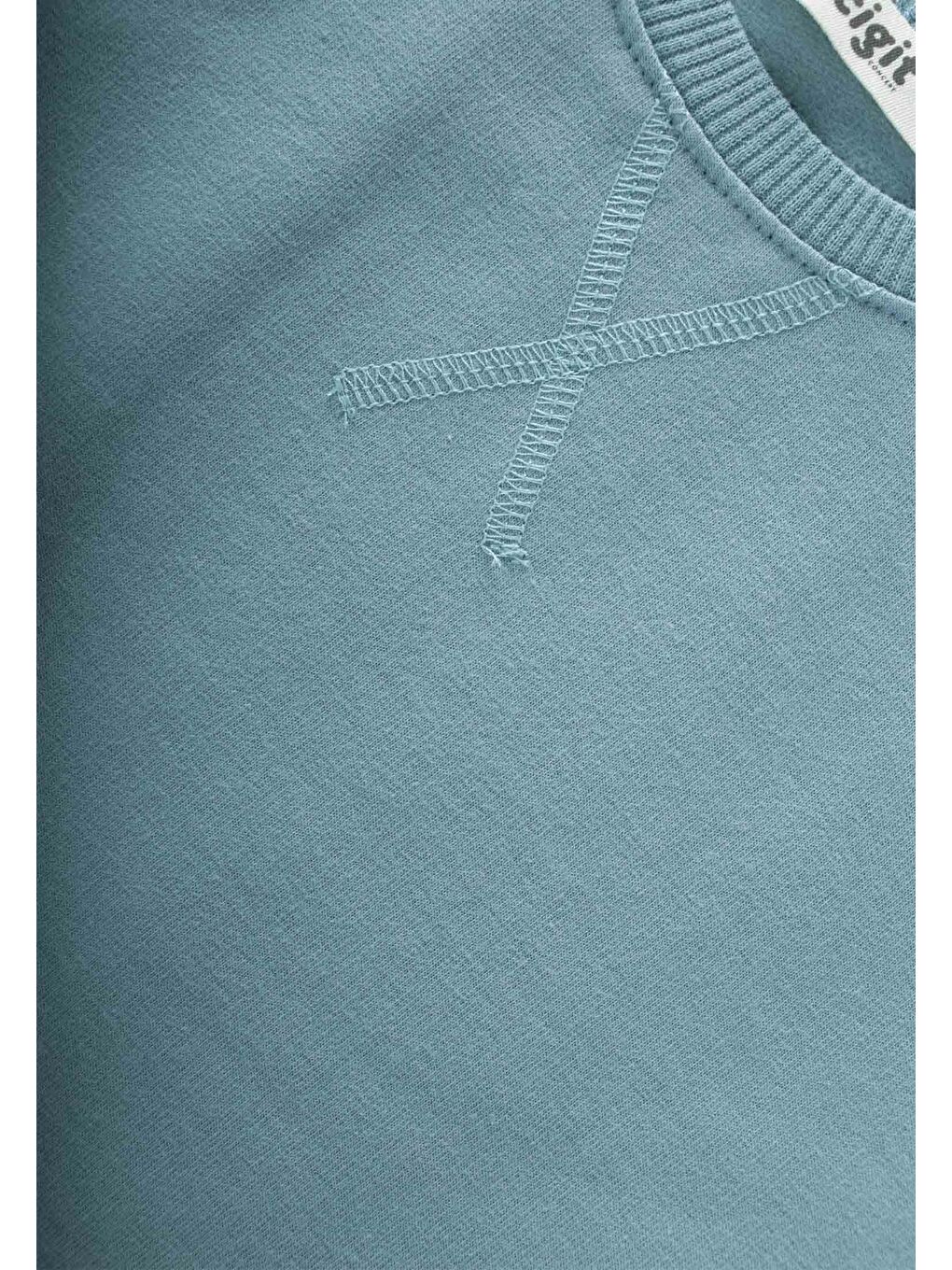 Basic Karyoka Detaylı Sweatshırt Takım 3-8 Yaş Çağla Yeşil-2