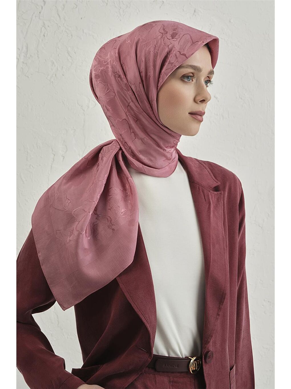 Pembe Floş Pamuk Eşarp 2 37-2