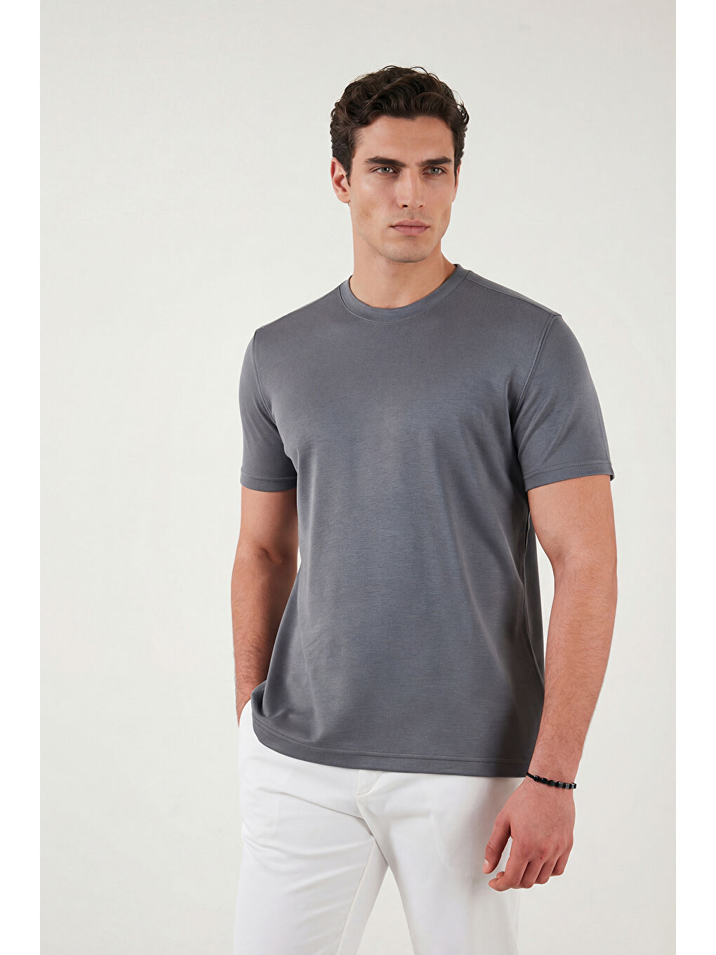 Haki Pamuklu Regular Fit Bisiklet Yaka T Shirt 5904063-5