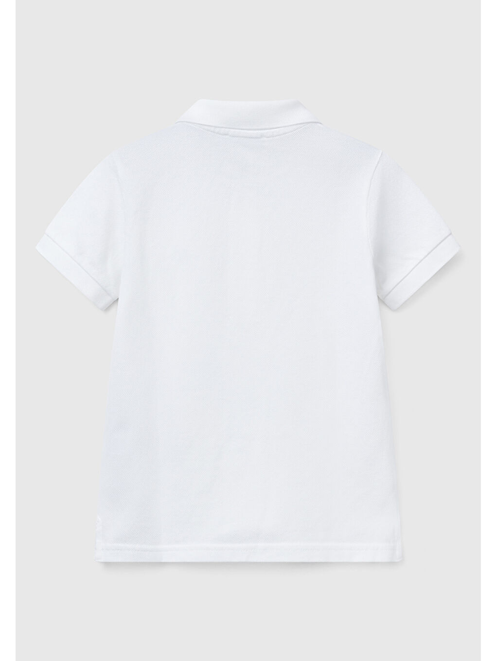 Erkek Çocuk Beyaz Logolu Pike Polo Tişört-1