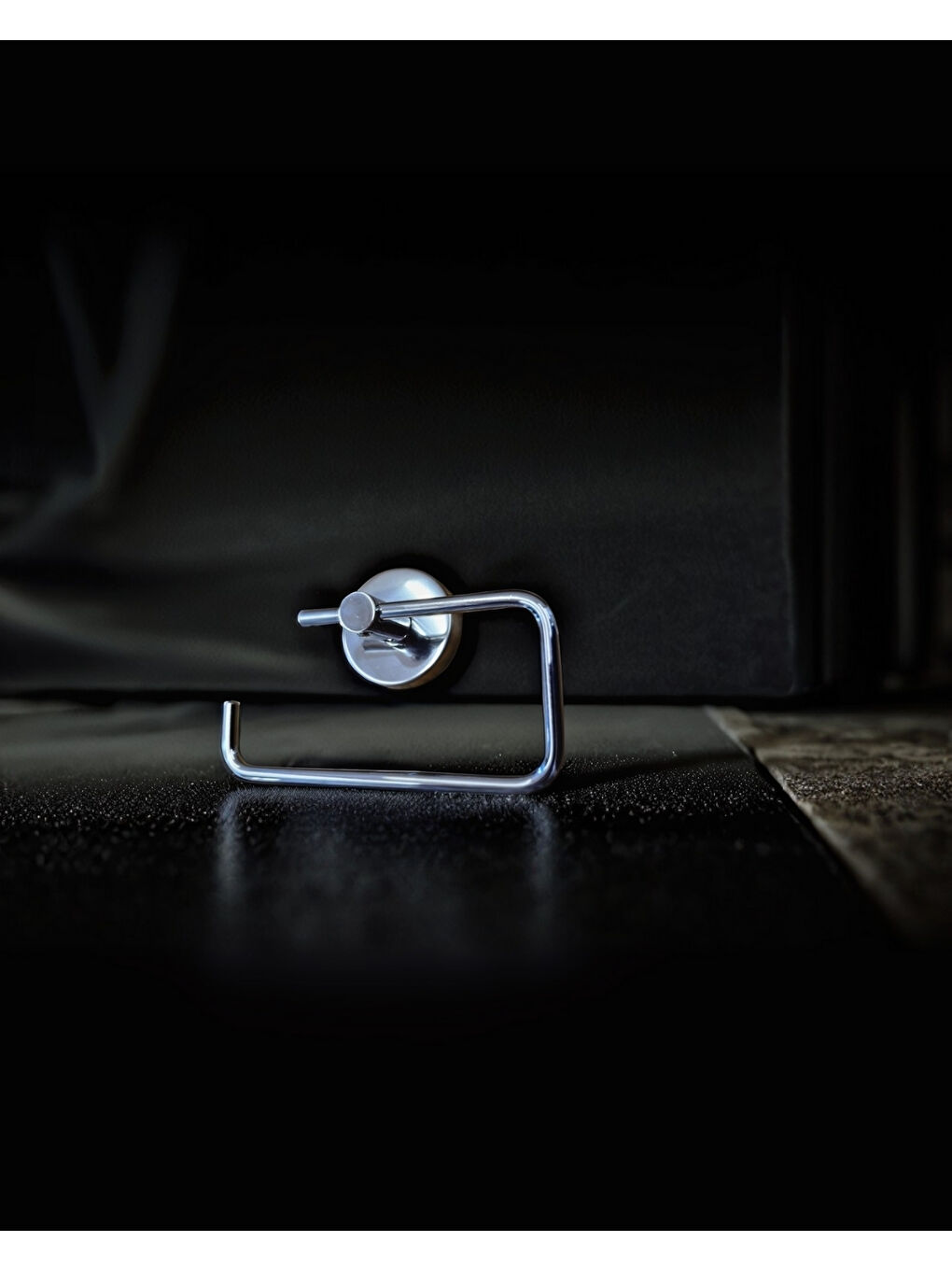 Gri Krom Metal Kapaksız Tuvalet Kağıtlığı | Banyo içi Tuvalet Kağıdı Askısı | Otel Buklet Serisi-2