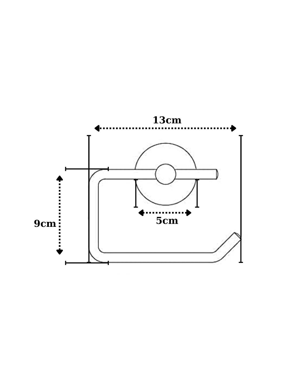Gri Krom Metal Kapaksız Tuvalet Kağıtlığı | Banyo içi Tuvalet Kağıdı Askısı | Otel Buklet Serisi-3