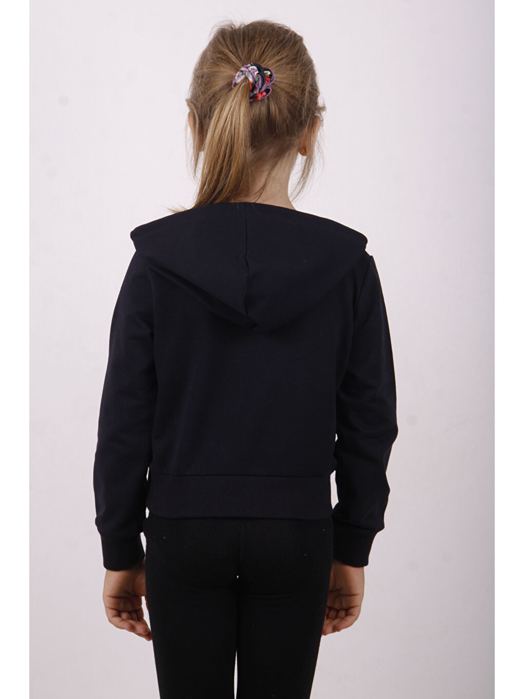 Lacivert Kız Çocuk Dance Baskılı Kapüşonlu Sweatshirt-3