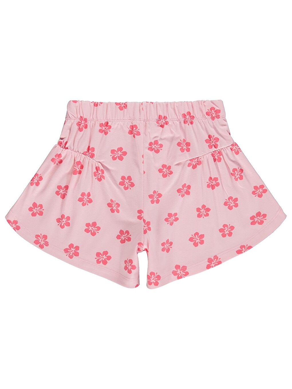 Girls Çiçekli 6-9 Yaş Şort - Pembe-1