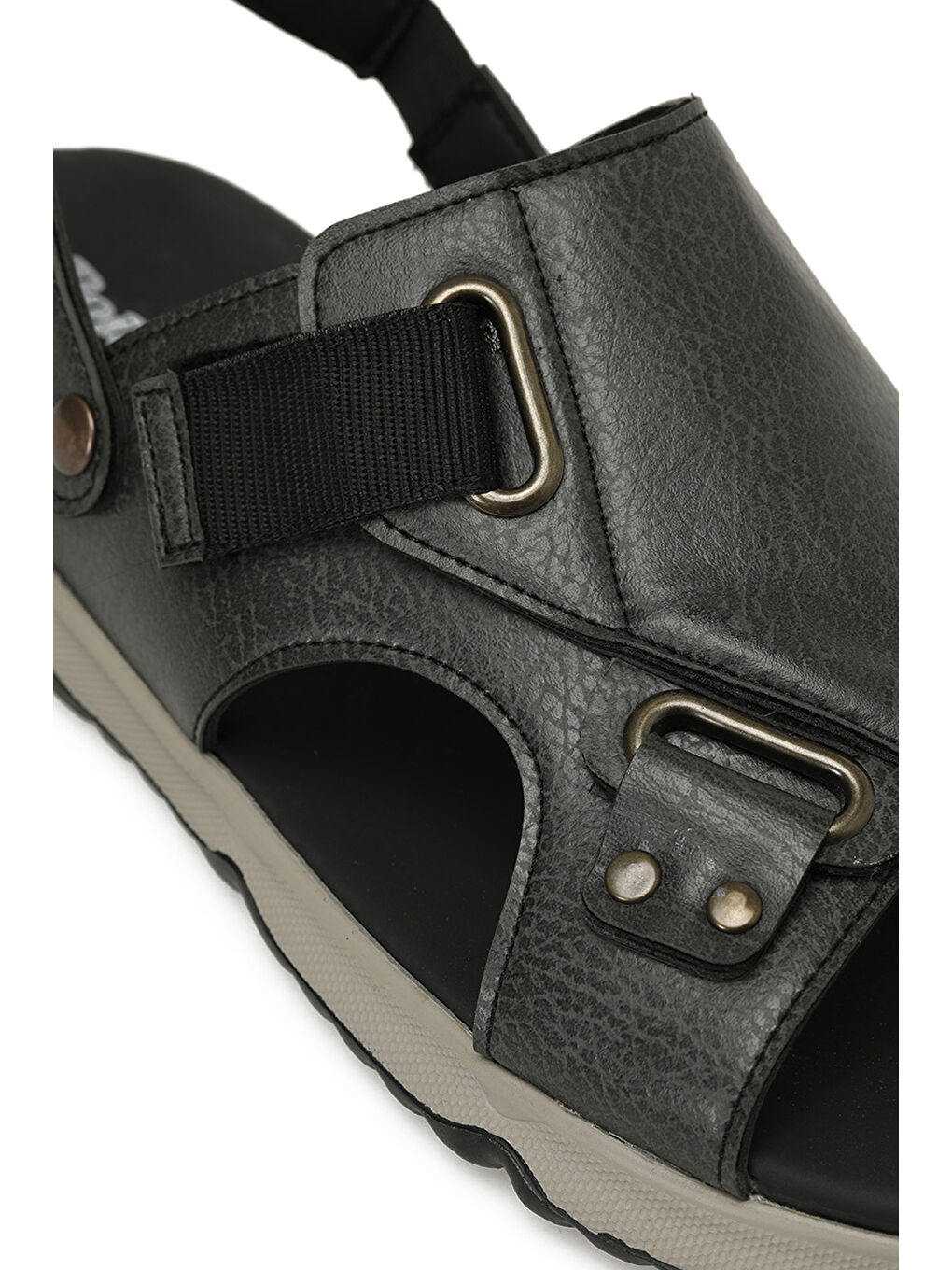 Gri 408048.M5FX Antrasit Erkek Sandalet-6