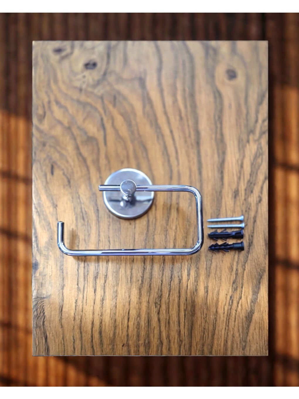 Gri Krom Metal Kapaksız Tuvalet Kağıtlığı | Banyo içi Tuvalet Kağıdı Askısı | Otel Buklet Serisi-5