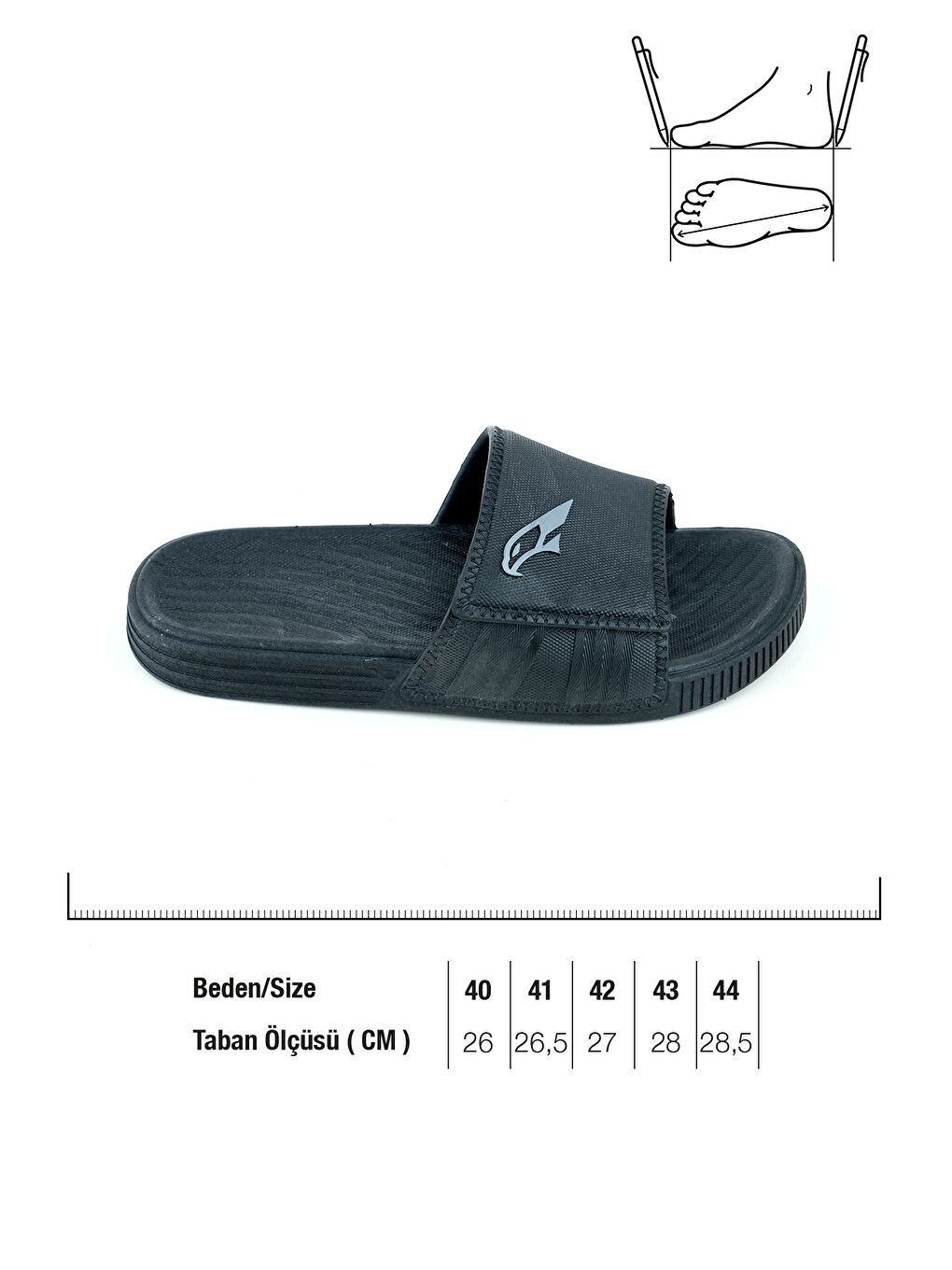Siyah Yazlık Erkek Kaydırmaz Taban Terlik-1