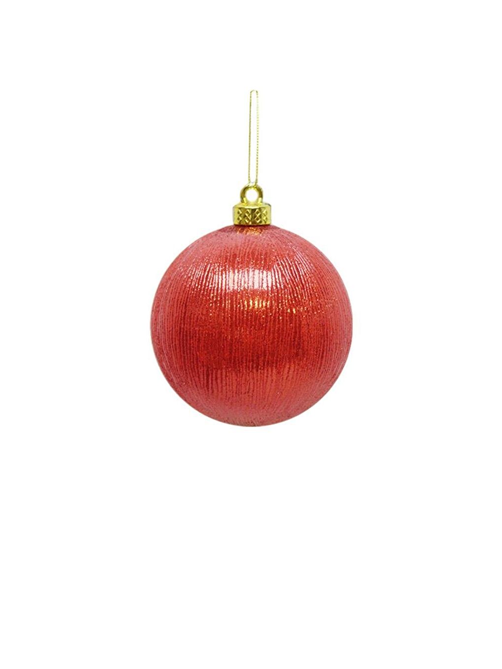 Yılbaşı Topu Metalik Kırmızı Çam Ağacı Süsleme Seti 8 cm 3'lü-2