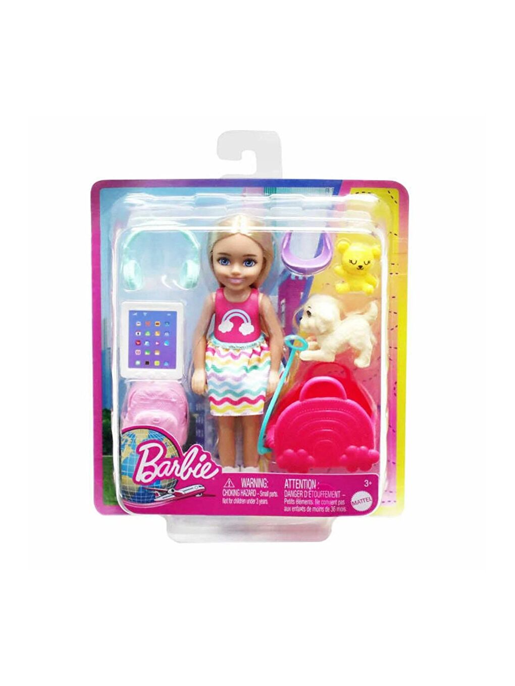 BARBIE Beyaz-Renklibaskı Seyahatte Chelsea Bebek ve Aksesuarları MATTEL-HJY17 - 3