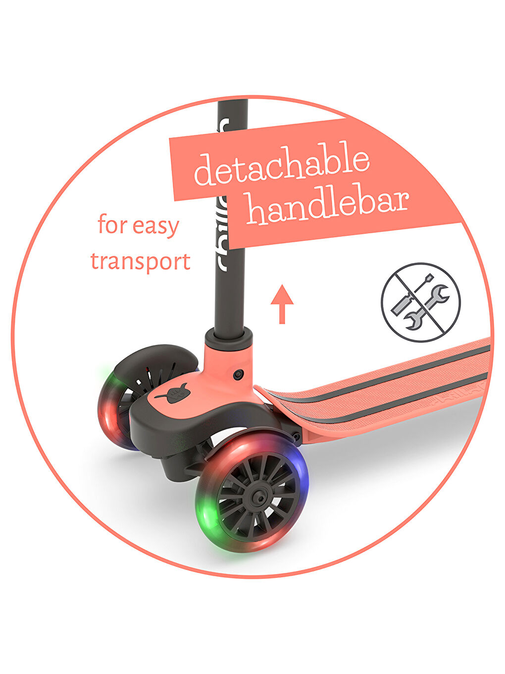 Scotti Glow 3 Tekerlekli Işıklı Scooter - Flamingo (04)-5
