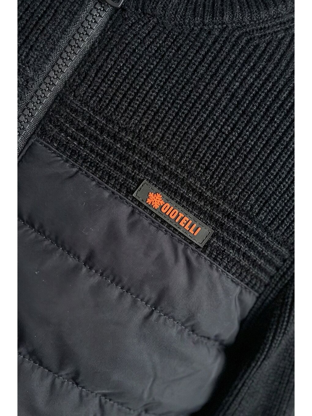 Giotelli Siyah Triko Dokulu %100 Pamuk Dış Giyim Mont-2