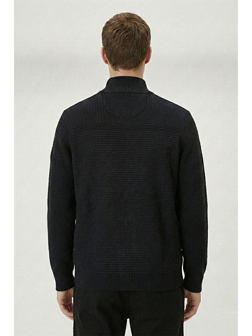 Giotelli Siyah Triko Dokulu %100 Pamuk Dış Giyim Mont-4