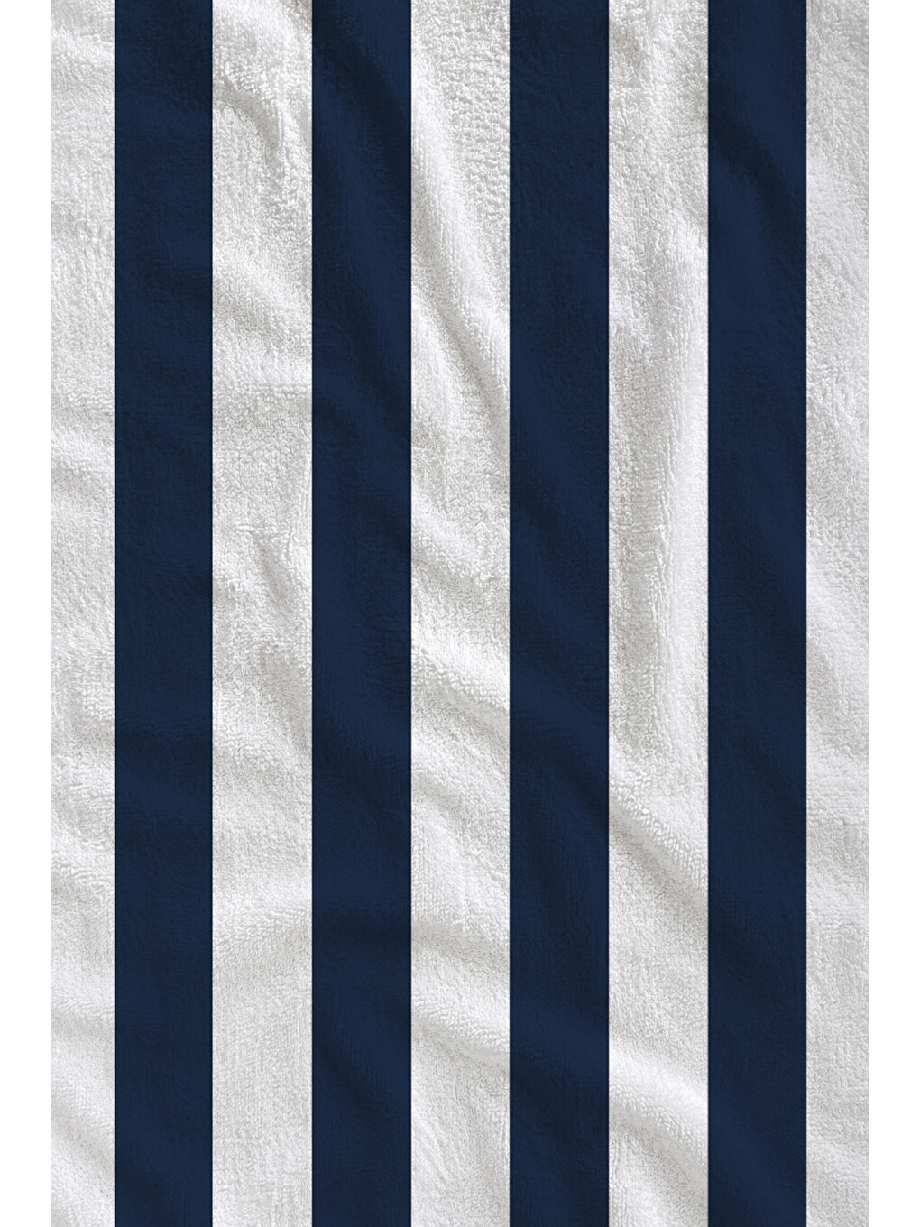 Milbay Grup Lacivert Beyaz Kalın Dikey Çizgili 70x150 Cm Dijital Plaj Ve Banyo Havlusu-37494-1