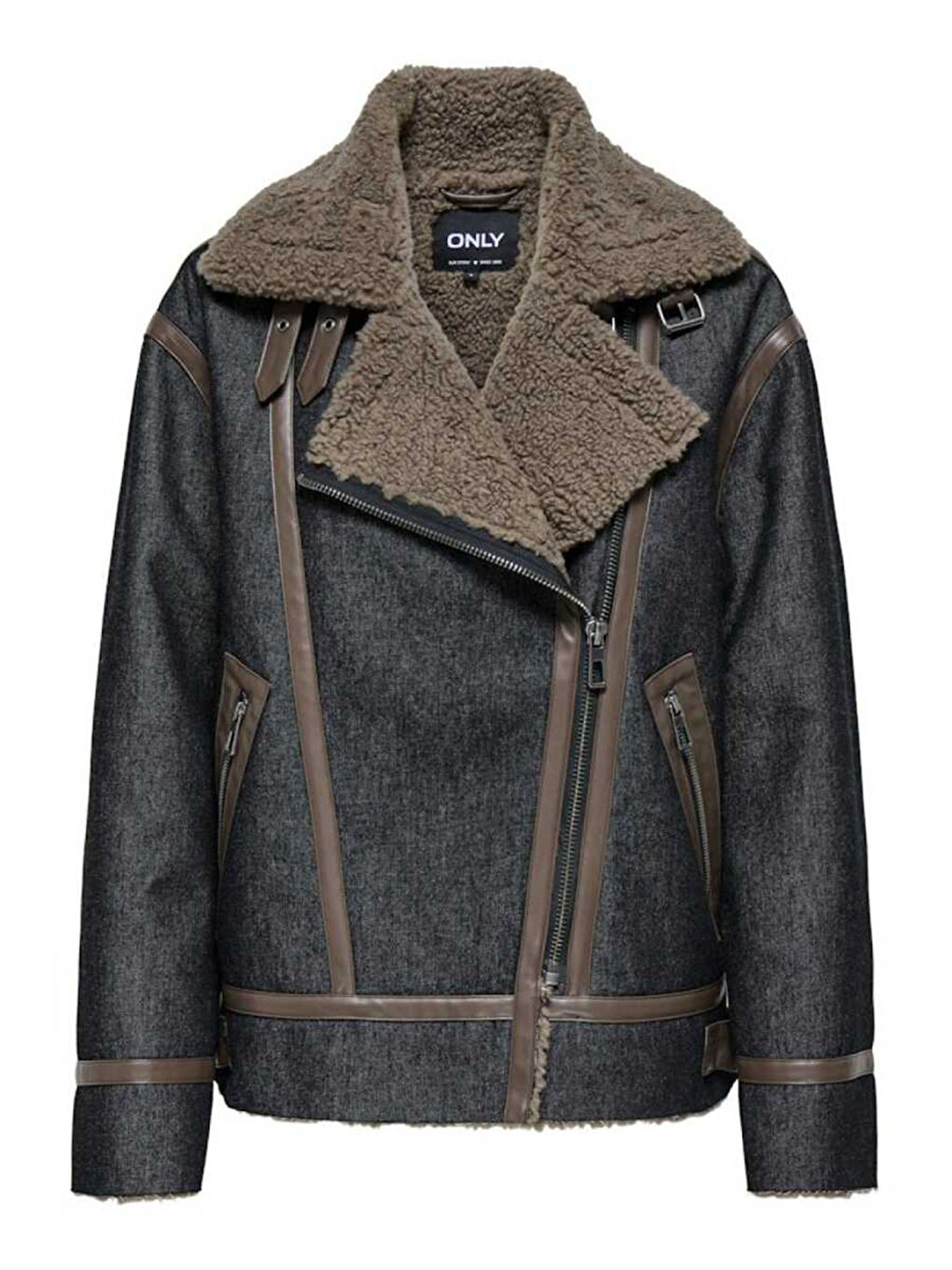 Lacivert Onlchoice Regular Fit Ceket Yaka Mont 15353732