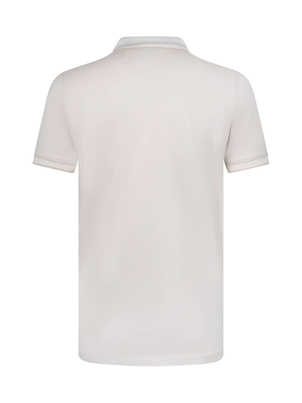 Ekru Regular Fit 100% Pamuklu Polo Yaka Tişört-1