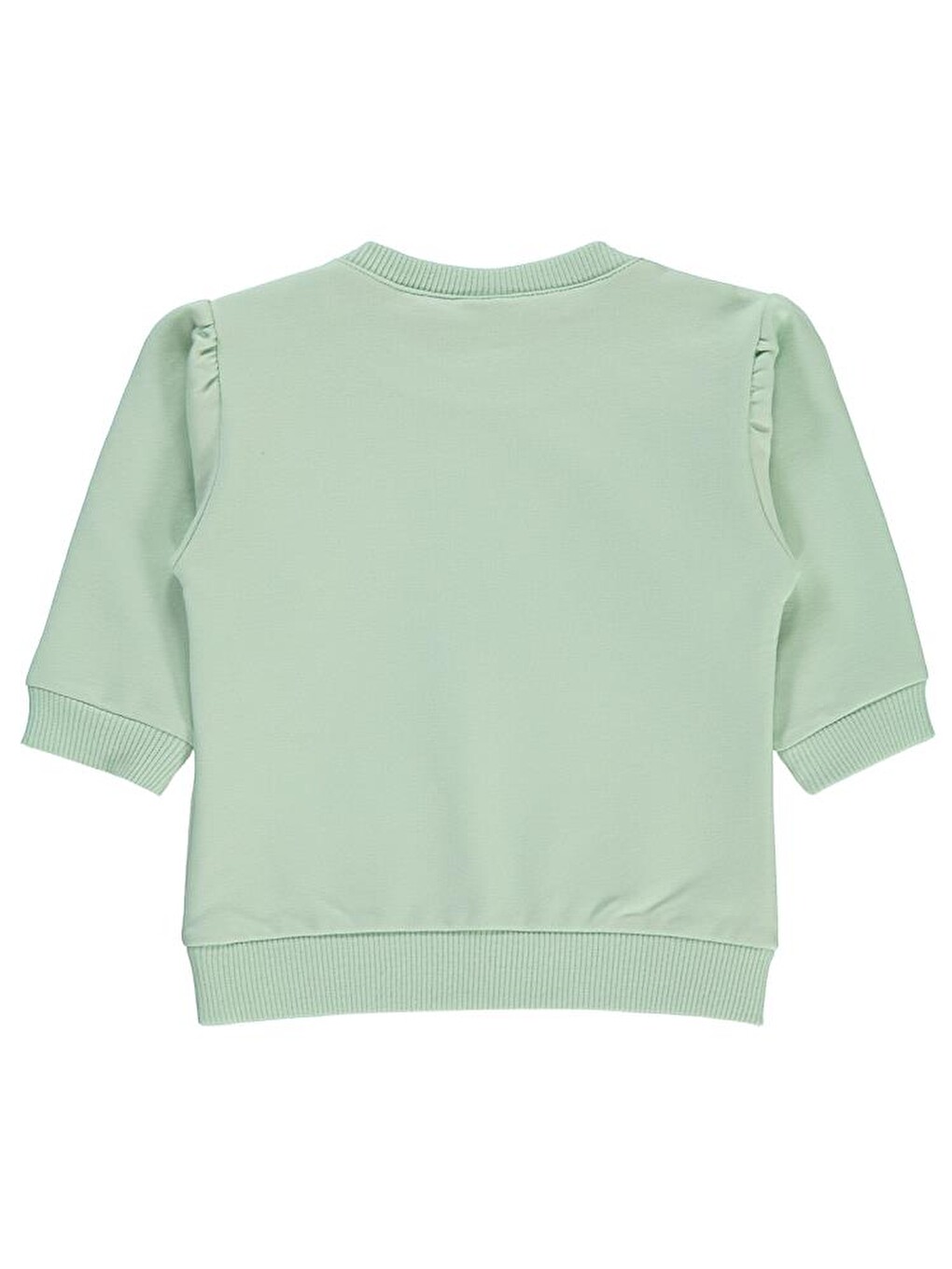 Baby Basic Arma Etiketli 6-18 Ay Sweatshirt - Yeşil 9-12 Ay-1