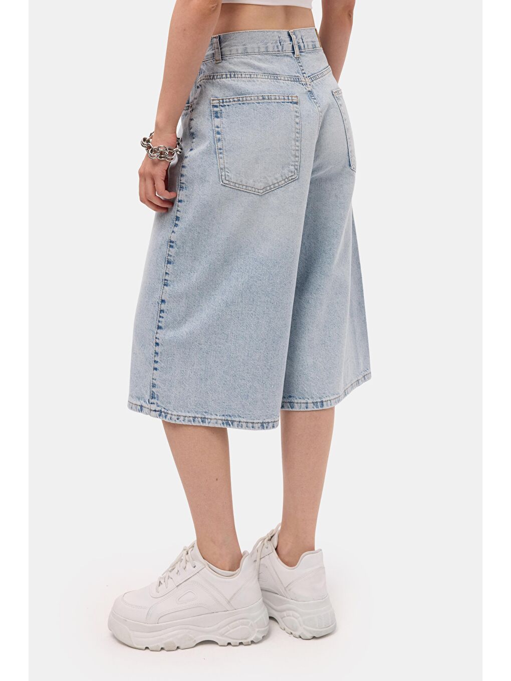 Mavi Kadın Jean Renk 4s6-3 Maxi Denim Bermuda Şort-2